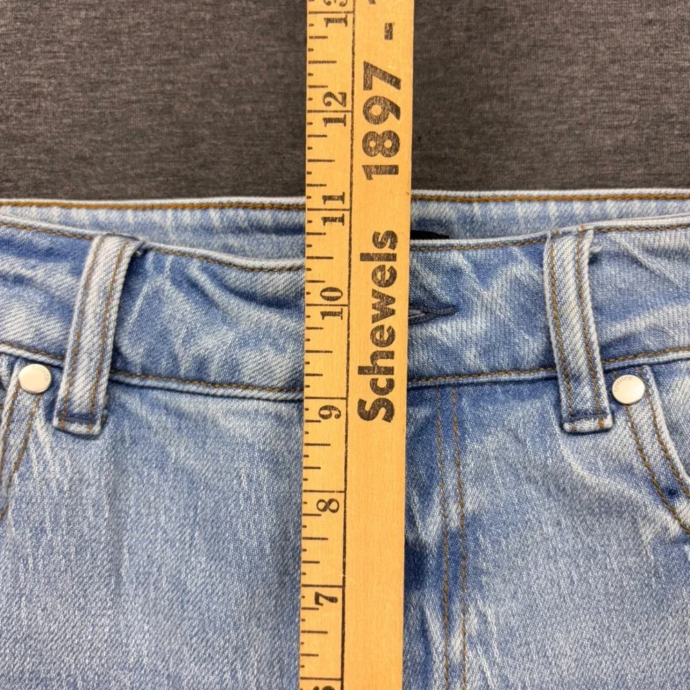 Quince Jeans Womens 30 High Rise Cropped Wide Leg Comfort Stretch Blue Denim - Picture 4 of 13